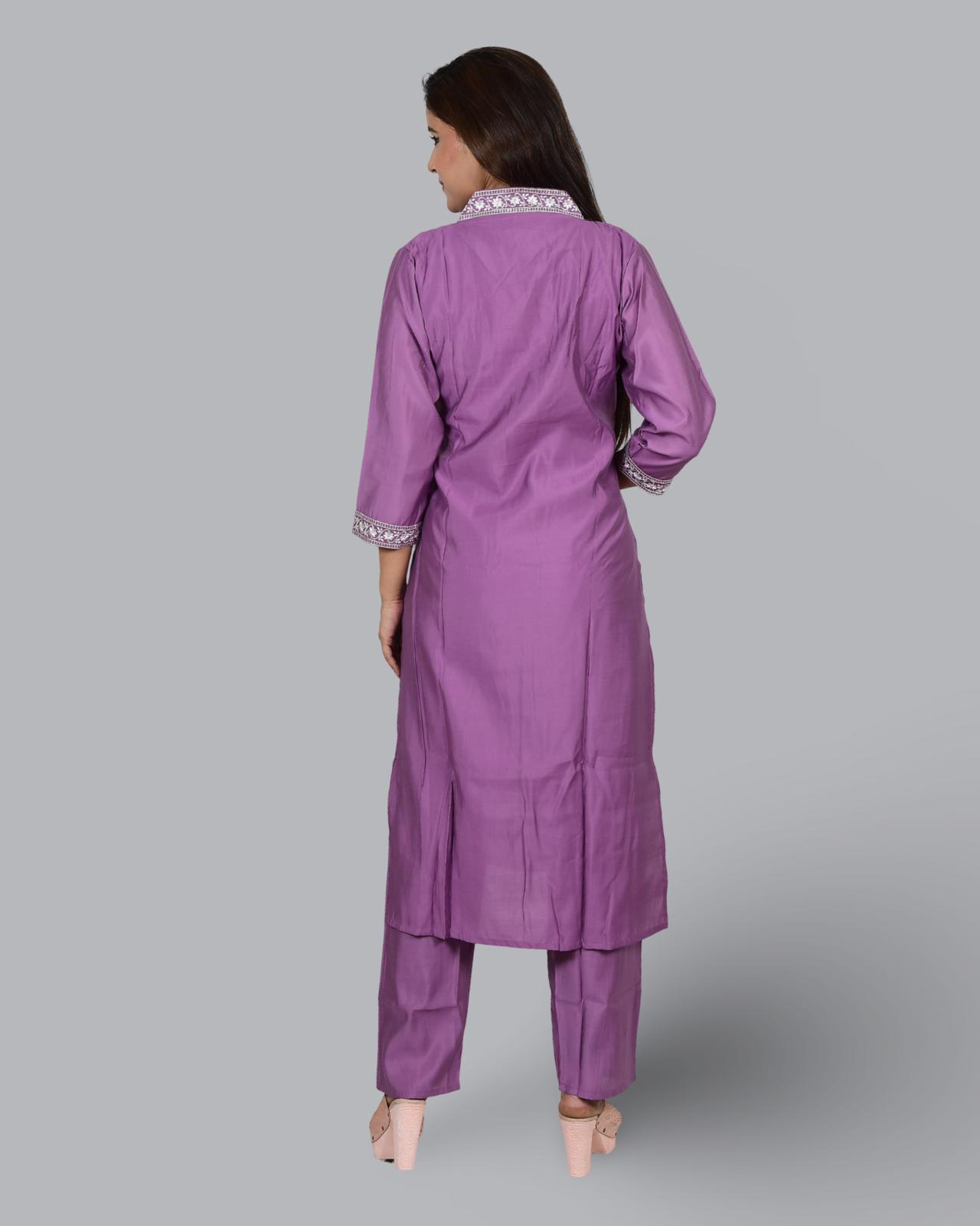 Dark Purple Three-Piece Suit Set for Women - Image 2